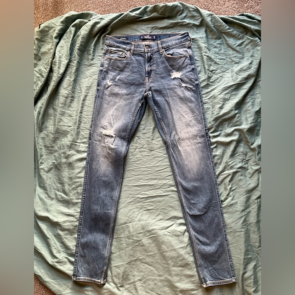 Hollister Men's Light Blue Skinny Jeans
